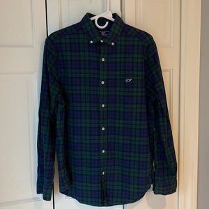 Vineyard Vines black watch plaid tucker shirt men’s small